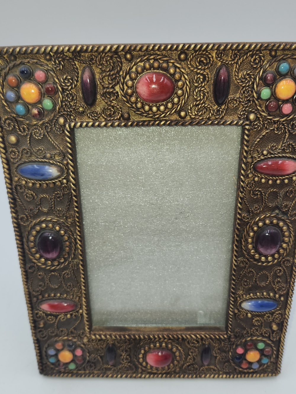 Olivia & Gracie Faux Jeweled 4X6 Photo Picture Frame jeweled ornate